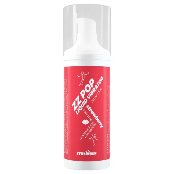 Crushious ZZ Pop - vibratore liquido baciabile alla fragola (30 ml)