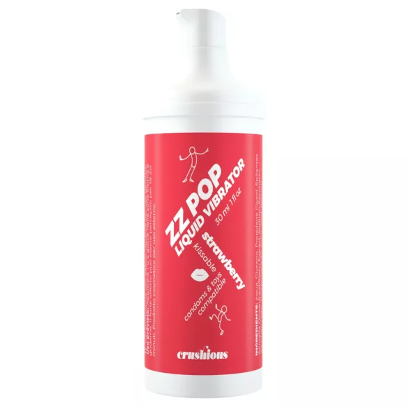 Crushious ZZ Pop - vibratore liquido baciabile alla fragola (30 ml)