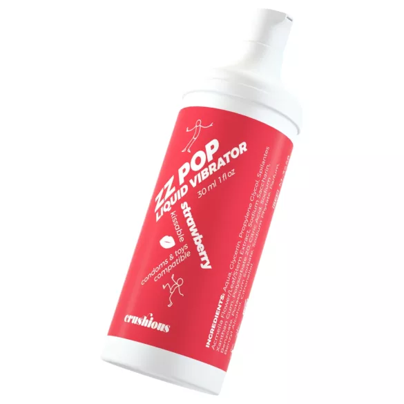 Crushious ZZ Pop - vibratore liquido baciabile alla fragola (30 ml)