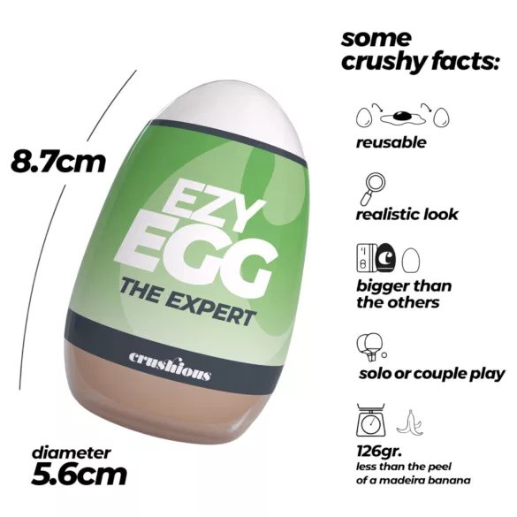 Crushious Ezy Egg The Expert - masturbatore a forma di uovo (color carne)