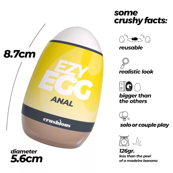 Crushious Ezy Egg Anal - masturbatore a forma di uovo (color carne)