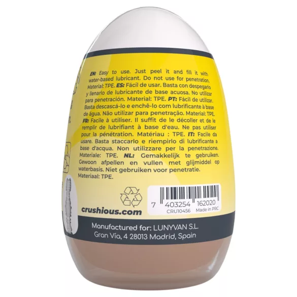 Crushious Ezy Egg Anal - masturbatore a forma di uovo (color carne)