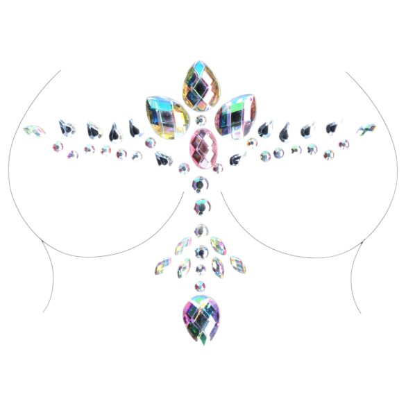 Le Désir - adesivi scintillanti per décolleté (arcobaleno)