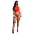 Le Désir Plus Size - completo sexy con strass - rosso - taglia XL-3XL