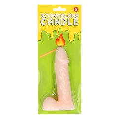 Candela Scandalosa - Penis con Testicoli - Naturale (133g)