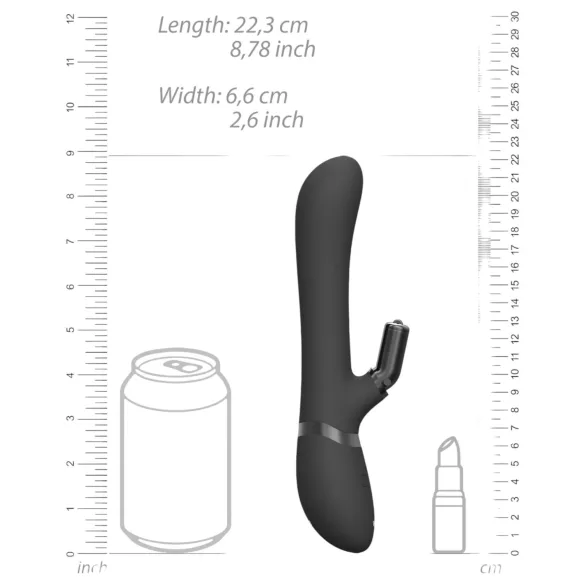 Vive Chou - vibratore clitorideo 4in1 con braccio - silicone nero