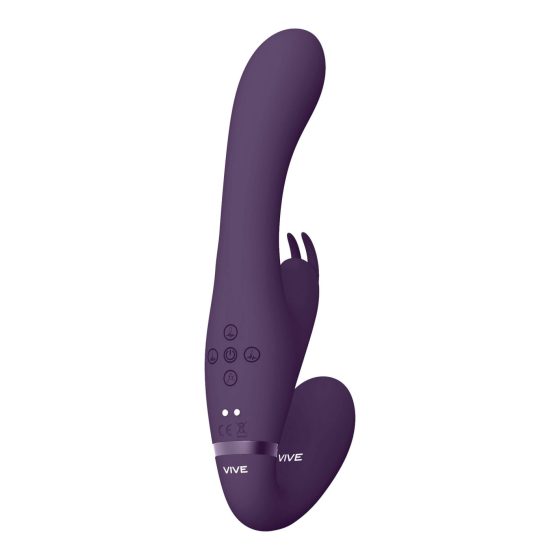 Vibratore Strapless Ricaricabile Vive Suki con Stimolatore Clitorideo a Forma di Coniglio (Viola)