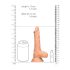 RealRock Dong 7 - Dildo realistico con testicoli (17 cm) - naturale