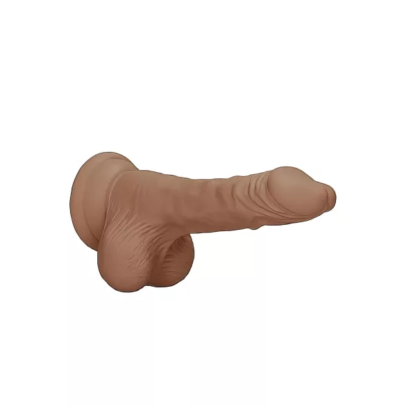 RealRock - dildo realistico con testicoli 17cm - colore scuro