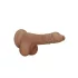 RealRock - dildo realistico con testicoli 17cm - colore scuro