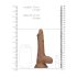 RealRock Dong 7 - Dildo realistico con testicoli (17cm) - naturale scuro