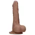 RealRock - dildo realistico con testicoli 17cm - colore scuro