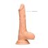 RealRock Dong 8 - Dildo realistico con testicoli (20cm) - naturale