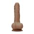 RealRock Dong 8 - Dildo realistica con testicoli (20cm) - naturale scuro