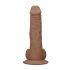 RealRock Dong 8 - Dildo realistica con testicoli (20cm) - naturale scuro