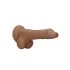RealRock Dong 8 - Dildo realistica con testicoli (20cm) - naturale scuro