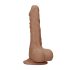 RealRock Dong 8 - Dildo realistica con testicoli (20cm) - naturale scuro