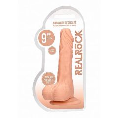   Dildo Realistico Testicoli a Grandezza Naturale RealRock 9 (23cm) - Color Carne"