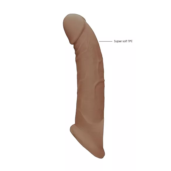 RealRock - guaina fallo realistico - 21,5 cm - colore naturale scuro