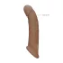 RealRock - guaina fallo realistico - 21,5 cm - colore naturale scuro