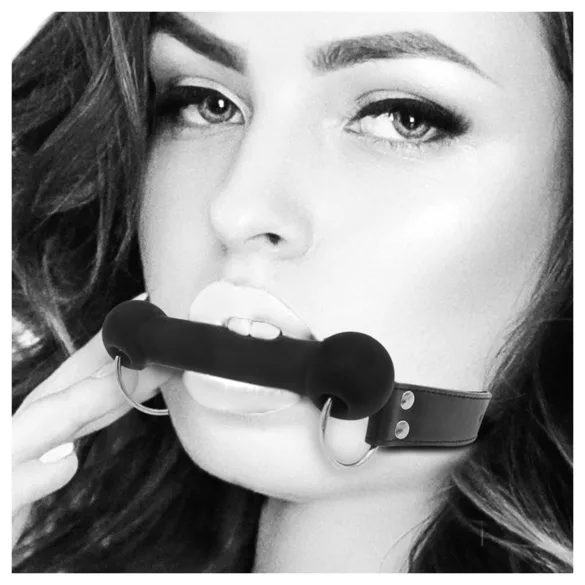 Ouch! - bavaglio a forma di osso - silicone nero