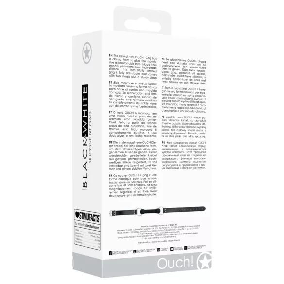 Ouch! - bavaglio a forma di osso - silicone nero