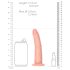 RealRock Slim - Dildo realistico - 15,5 cm (naturale)