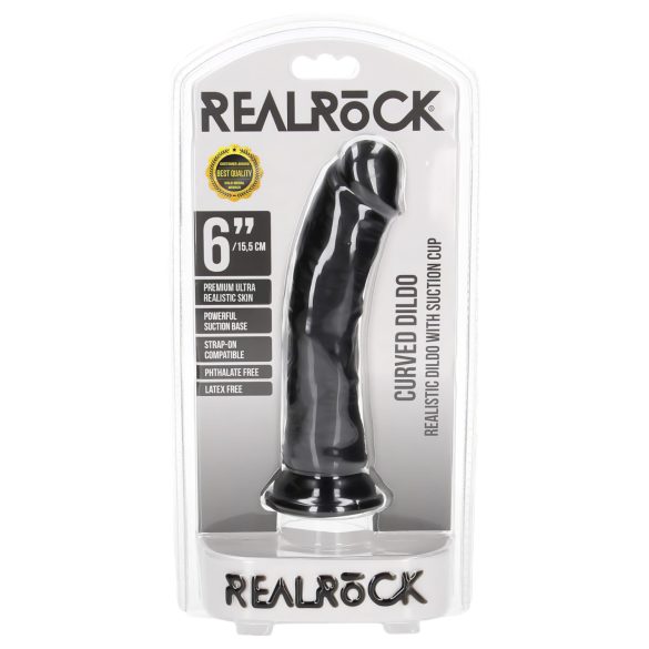 RealRock - dildo realistico con ventosa - 15,5 cm nero