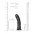 RealRock - Dildo realistico con ventosa 15,5cm (nero)