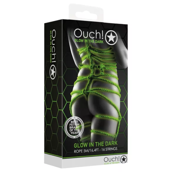 Ouch! - corda bondage luminosa - 10 metri verde