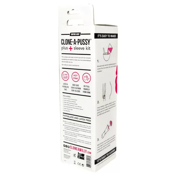Clone-a-Pussy - kit per calco della vulva e manicotto - silicone rosa