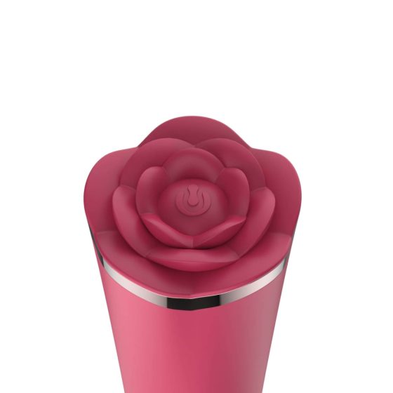 Rose di Raytech - Vibratore ricaricabile e impermeabile con stimolatore clitorideo (rosso)