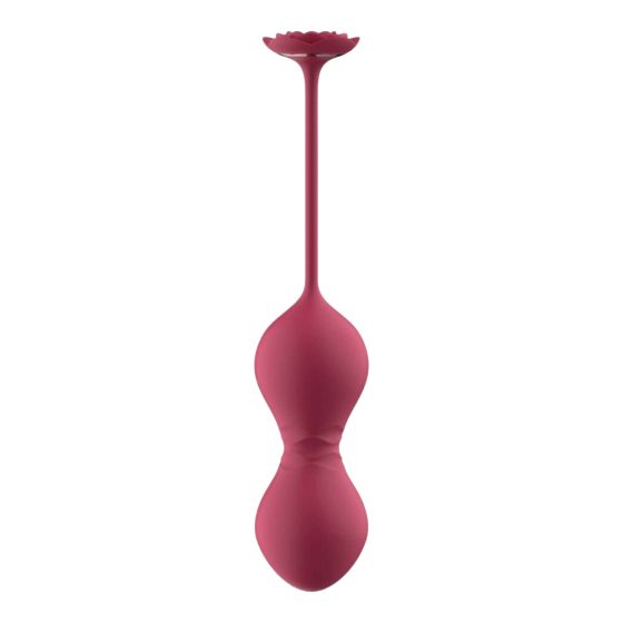 Rosellina Stimolante G-spot con Vibrazione - Geisha Balls Ricaricabili e Impermeabili (Rosso)
