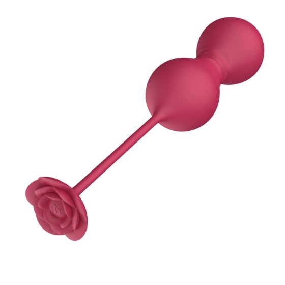 Rosellina Stimolante G-spot con Vibrazione - Geisha Balls Ricaricabili e Impermeabili (Rosso)