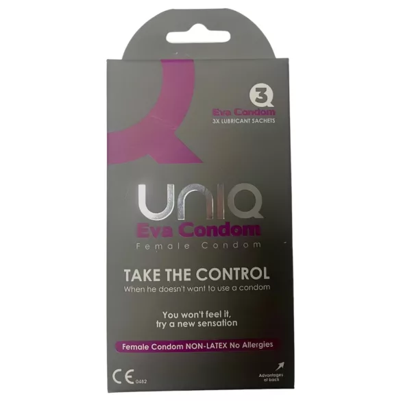 Uniq Eva - preservativo femminile senza lattice - confezione da 3