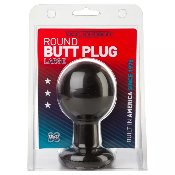 Doc Johnson The Classic - plug anale rotondo (nero) - L