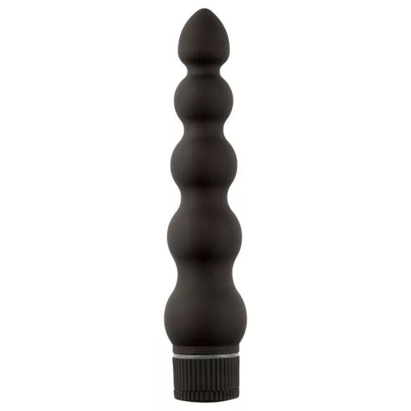 Doc Johnson - Black Magic 7 - rigido vibratore anale con 5 perle (nero)
