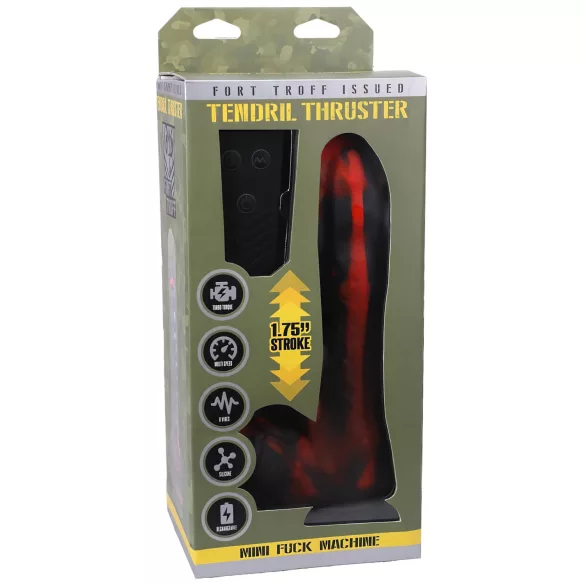 Doc Johnson - vibratore spingente wireless mini Tendril - silicone rosso