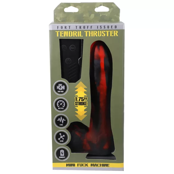 Doc Johnson - vibratore spingente wireless mini Tendril - silicone rosso
