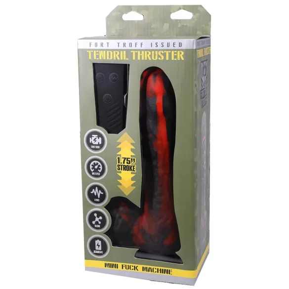 Doc Johnson - vibratore spingente wireless mini Tendril - silicone rosso