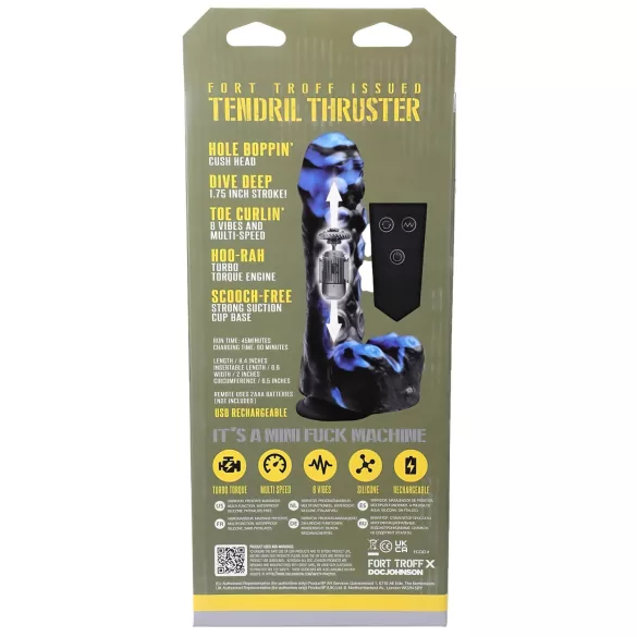 Doc Johnson - mini vibratore spingente wireless - silicone blu