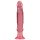 Crystal Jellies - dildo anale rosa con ventosa