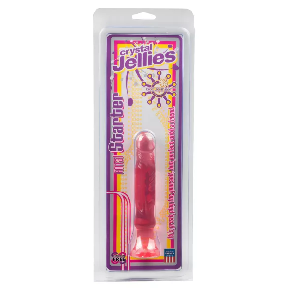 Crystal Jellies - dildo anale con ventosa (rosa)