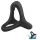 Anello per pene e scroto - superficie puntinata - silicone nero