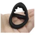 Anello per pene e scroto - superficie puntinata - silicone nero