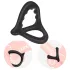 Anello per pene e scroto - superficie puntinata - silicone nero