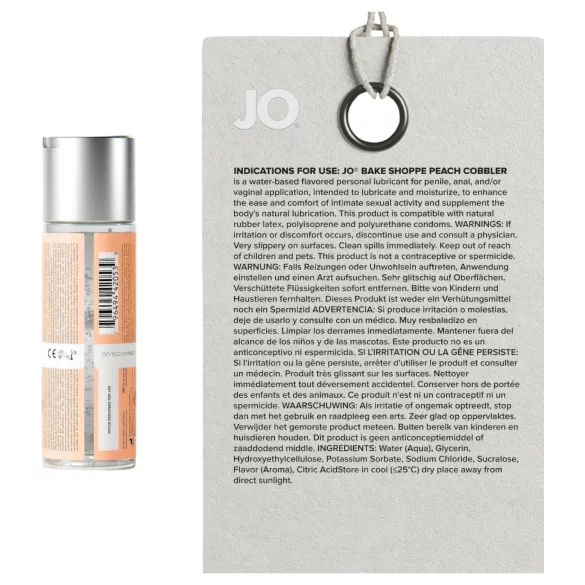 System JO Bake Shoppe - lubrificante aromatizzato, torta alla pesca (60 ml)