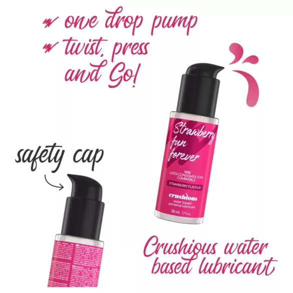 Crushious - lubrificante a base d’acqua, fragola (50 ml)