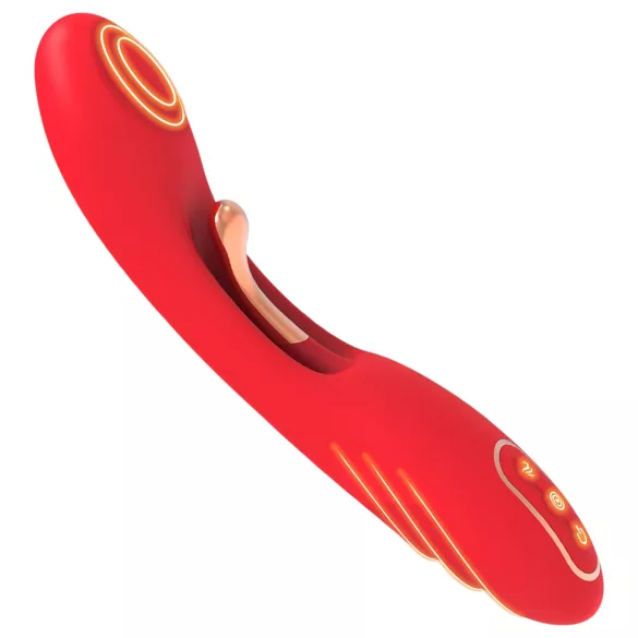 Bestoy - vibratore punto G con lingua - silicone rosso