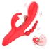 Bestoy - Vibratore a 3 punte con lingua (rosso)